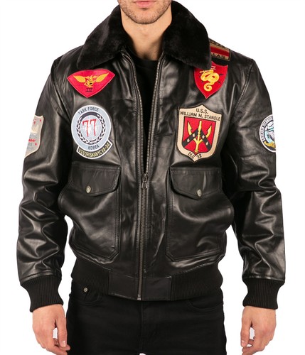 Mens real leather aviator - leather,