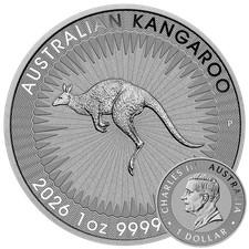 Canguro 2026 moneta d'argento capsula 1 oz argento Ag 999,9 Perth Mint Australia