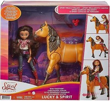 Spirit Untamed Cavalca Insieme Bambola Fortunata, Cavallo Cammina Realmente Playset Nuovo Giocattolo Natale