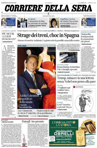 Corriere della sera - corriere, gennaio