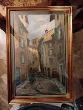 Gussago Brescia Quadro del Pittore Luigi Zatti 32x47 con Cornice Tela 40x25