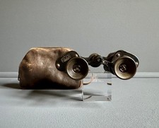 Binocolo Wehrmacht 1940 circa con borsa in pelle OIGEE Berlin Oigetur 6x30 D.R.P