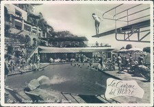 aa309 cartolina capri piscina e trampolino di lancio provincia di napoli