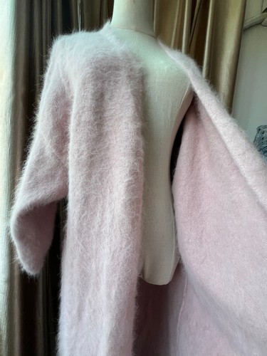 Cardigan lungo misto angora