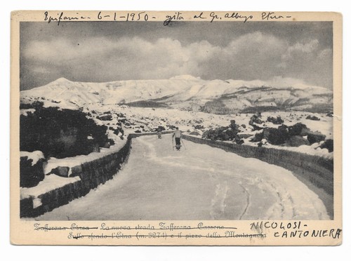 Cartolina zafferana etnea 1950 - zafferana,