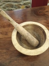Mortaio In Legno Antico