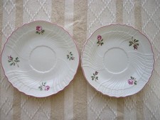 Set 2 Piattini Richard Ginori Rosellini Porcellana Elegante Motivo Rosa Usati
