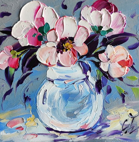 Original oil painting magnolia - original,