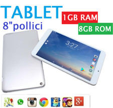 TABLET INTEL PC 8"POLLICI NAVIGATORE GPS EBOOK ANDROID 6 10GB 1GBram