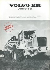 Brochure Volvo BM Dumper 860  Gommata - 1973 - Macchine da Cantiere  