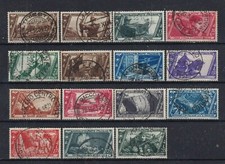 REGNO 1932 - DECENNALE DELLA MARCIA SU ROMA - 15 VALORI USATI SASSONE 325/340 
