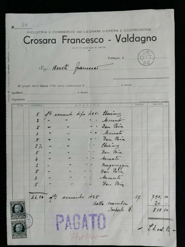 Fattura valdagno crosara - fattura,