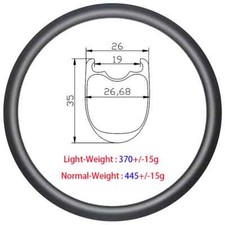 Cerchio carbonio 700c freno a
