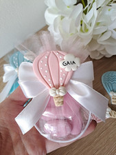 BOMBONIERA TEMA MONGOLFIERA CALAMITA PER NASCITA BATTESIMO COMUNIONE