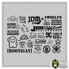 25 pezzi adesivi JDM Drifter