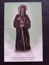 Santino originale holy card San Francesco di Paola Scaletta Superiore Messina