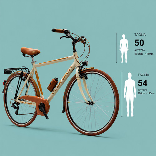Bici trekking uomo - trekking, panna