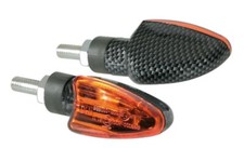 Frecce per Moto Indicatori di Direzione Omologate Carbon Lente Arancio C90093