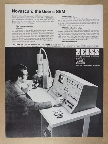 Pubblicità zeiss novascan sem - pubblicità,