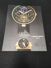 1985 GERALD GENTA GEFICA SAFARI WATCH OROLOGIO VINTAGE AD PUBBLICITA