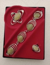 Vintage set bigiotteria anni 60-70 Collana Anello Bracciale