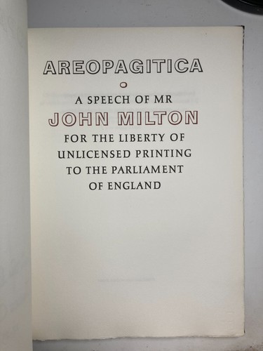 Milton areopagitica 1973 - milton,
