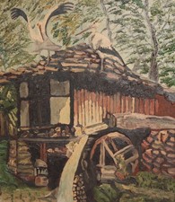 Dipinto ad olio europeo 1986