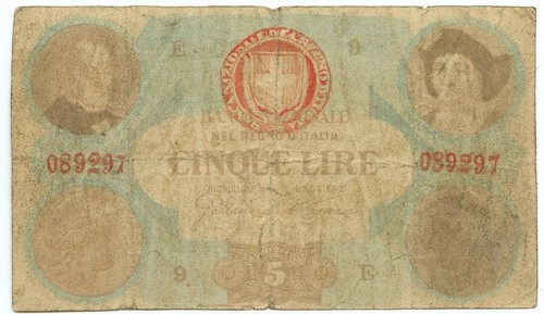 Lire falso epoca - 5, d'epoca