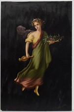 Painting Picture DIPINTO Olio su Carta spessa Francesco BERLINGIERI  1800