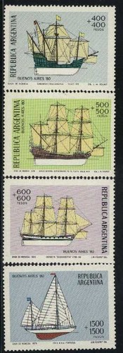 Argentina 83 mnh - 80-83, navi