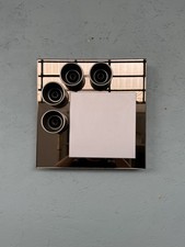 Plafoniera A Specchio Anni 70 Lampadario Design Vintage 4 Punti Luce