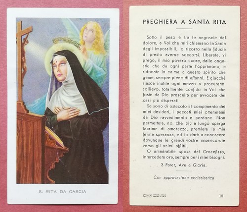 Santino holy card santa - holy, card: