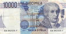 Italy  10,000  Lire   3.9.1984