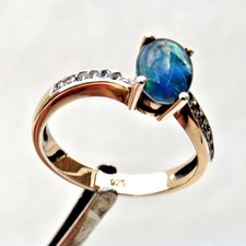 Anello nuovo con scatola ovale