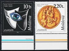 Moldavia 1998 Festival Teatro Maschere Occhi Ceramica Ceramica Europa Set 2v MNH