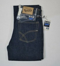 Jeans Gas Memphis 0301 slim fit uomo/donna scuro vintage modello diritto bottoni