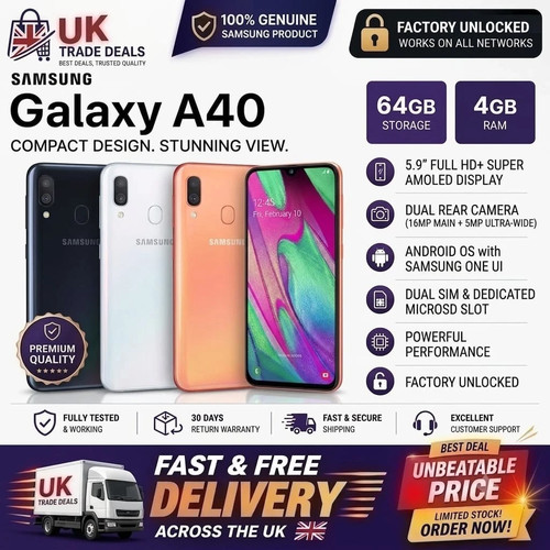 Samsung galaxy a40 64gb - 4g,