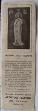 ANTICA SANTINO CON PREGHIERA DELLO STUDENTE E CALENDARIO DEL 1941/42 .-