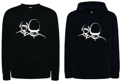 Felpa daft punk nera con - nera,
