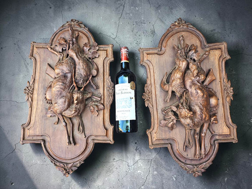 Coppia antiche targhe trofeo - coppia,