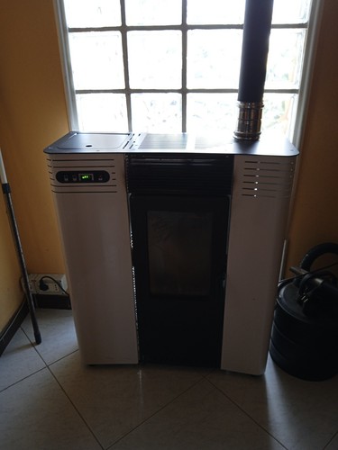 Stufa pellet slim bianca - stufa,