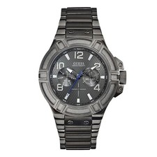 GUESS Rigor W0218G1 Orologio da uomo multifunzione in acciaio laminato