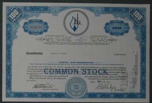 Wilshire oil company - company, texas