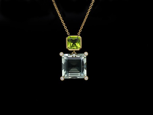 Ciondolo ametista peridoto