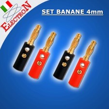 2 COPPIE CONNETTORE BANANA 4mm
