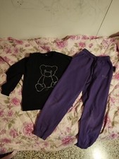 Completo Bambina Felpa E Pantaloni Caldo Cotone Inverno 12 14 Anni Firmato Datch