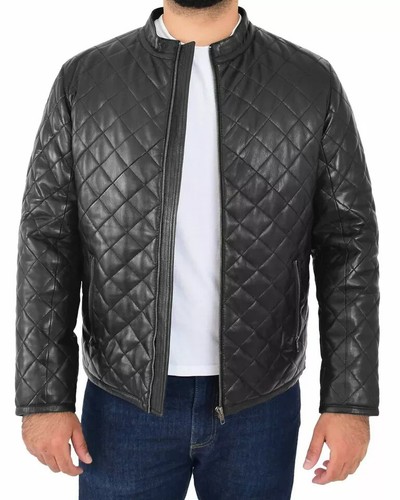 Giacca uomo nera vera pelle - in,