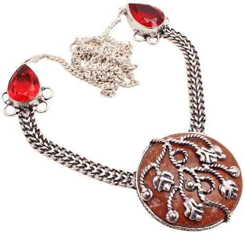 Rosso diaspro gemma - rosso, collana