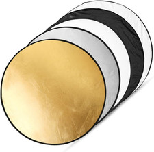 Pannello Riflettente, 5 in 1 Pannello Rotondo, Riflettore Fotografico Da 24 Poll