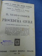 FRANCHI E FEROCI-IL NUOVO CODICE DI PROCEDURA CIVILE-HOEPLI 1942